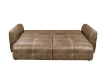 Schlafsofa >DOLAN Lux.3DL< Liegefläche 160x197cm, light brown - 245x85x155 (BxHxT)