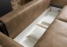 Schlafsofa >DOLAN Lux.3DL< Liegefläche 160x197cm, light brown - 245x85x155 (BxHxT)