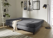 Schlafsofa >SUNNY Lux.3DL Schlafsofa< Liegefläche 140x210cm, in anthrazit - 212x76x101 (BxHxT)