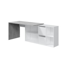 Regal-Schreibtisch >ADAPTA PLUS< 2 Türen, Fächer, in Artik Weiß / Zementgrau - 136x74x139 (BxHxT)