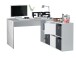 Regal-Schreibtisch >ADAPTA PLUS< 2 Türen, Fächer, in Artik Weiß / Zementgrau - 136x74x139 (BxHxT)