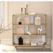Bücherregal >Janne< in Natur - 122x126x29cm (BxHxT)