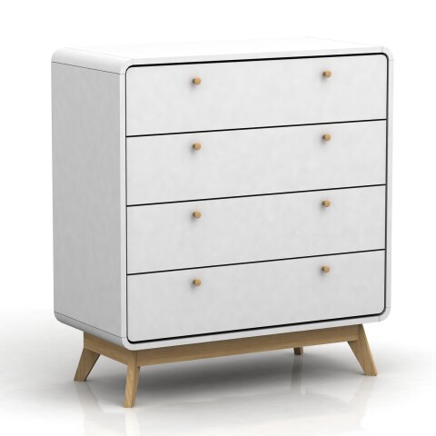 Kommode >Janne< in Weiß - 80x88x39cm (BxHxT)