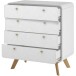 Kommode >Janne< in Weiß - 80x88x39cm (BxHxT)