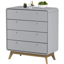 Kommode >Janne< in Grau - 80x88x39cm (BxHxT)