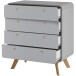 Kommode >Janne< in Grau - 80x88x39cm (BxHxT)