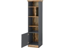 Bücherregal >Lastor< in Grau - 40x150x40cm (BxHxT)