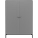 Highboard >Lykke< in Grau - 80x110x35cm (BxHxT)