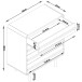 Kommode >Oskar< in Grau - 80x88x39cm (BxHxT)