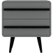 Nachtkommode >Oskar< in Grau - 51x54x39cm (BxHxT)