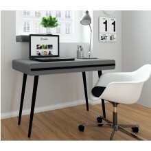 Schreibtisch >Oskar< in Grau - 120x77x50cm (BxHxT)