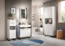 Hochschrank >Riff< in Weiß - 35x110x34cm (BxHxT)