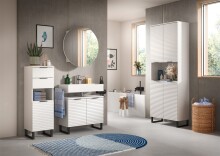 Hochschrank >Riff< in Weiß - 35x110x34cm (BxHxT)
