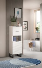 Hochschrank >Riff< in Weiß - 35x110x34cm (BxHxT)