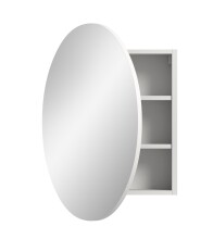 Badezimmerspiegelschrank >Riff< in Weiß - 70x70x18cm (BxHxT)