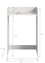Waschmaschinenumbauschrank >Free< in Weiß - 60x101x60cm (BxHxT)