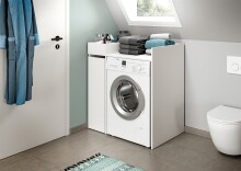 Waschmaschinenumbauschrank >Free< in Weiß - 95x101x60cm (BxHxT)