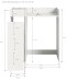 Waschmaschinenumbauschrank >Free< in Weiß - 95x101x60cm (BxHxT)