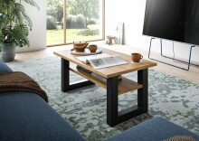 Couchtisch >Seattle< in Grau / Artisan Eiche - 90x42x50cm (BxHxT)