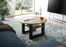 Couchtisch >Seattle< in Grau / Artisan - 75x42x75cm (BxHxT)