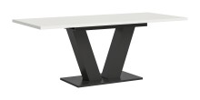 Kulissentisch >Motion< ausziehbar bis 190cm, in Grau / Weiß - 150/190x76x90cm (BxHxT)