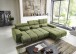 Wohnlandschaft >Starlett< elektr. Sitztiefenverstellung, 3 Kissen, khaki - 285x99x201 (BxHxT)