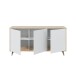 Wohnzimmer-Set >KIKUA PLUS< (4-Teilig) in Canadian Eiche/Artik Weiß - 135x50x40 (BxHxT)