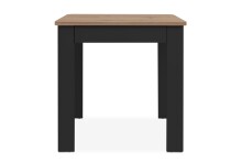 Esstisch >Oslo< mit Schublade, Artisan Oak Dekor / Schwarz - 80x77x80cm (BxHxT)