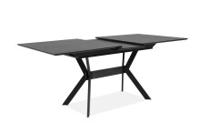 Kulissentisch >Haro< ausziehbar bis 200cm, Dekor Stein dunkel - 160/200x76x90cm (BxHxT
