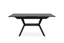 Kulissentisch >Haro< ausziehbar bis 200cm, Dekor Stein dunkel - 160/200x76x90cm (BxHxT