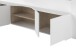 Hochbett >Cleo 1< Stauraum, Liegefl. 90x200, Weiss / Eiche Dekor - 241x116x90cm (LxBxH)