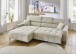 Wohnlandschaft >Stanislaw< elektr. Sitztiefenverstellung, Cord taupe - 256x100x180cm (BxHxT)