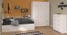 Jugendzimmer-Set >Sleep 41< 4-teilig, Bett, Schübe, Kleiderschrank, Kommode, in Weiß