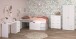 Jugendzimmer-Set >Milky 11< 4-teilig, Bett, Kleiderschrank, Kommode, Schreibtisch, in Weiss / Grey