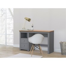 Schreibtisch >Helmer< in Natur - 120x76x50cm (BxHxT)