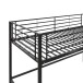 Hochbett >Tore< in Schwarz, Metall - 207x129x130cm (BxHxT)