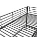 Hochbett >Tore< in Schwarz, Metall - 207x129x130cm (BxHxT)