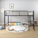 Hochbett >Tore< in Schwarz, Metall - 207x129x130cm (BxHxT)