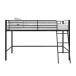 Hochbett >Tore< in Schwarz, Metall - 207x129x130cm (BxHxT)
