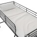 Hochbett >Tore< in Schwarz, Metall - 207x129x130cm (BxHxT)