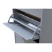 Schuhschrank >Orvar< in Grau - 58x131x25cm (BxHxT)