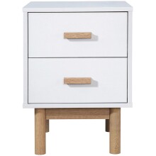 Nachtkommode >Orvar< in Weiß - 40x55x44cm (BxHxT)