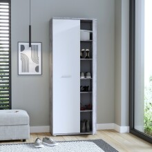 Schuhschrank >NET106< in Betonoptik Lichtgrau /...