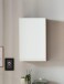 Hängeschrank >Paris< in weiß, Wotaneiche, MDF - 40x64x20cm (BxHxT)