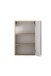 Hängeschrank >Paris< in Betongrau, Wotaneiche, MDF - 40x64x20cm (BxHxT)