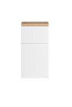 Unterschrank >Paris< in weiß, wotaneiche, MDF - 40x79x35cm (BxHxT)