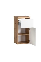 Unterschrank >Paris< in weiß, wotaneiche, MDF - 40x79x35cm (BxHxT)