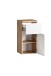 Unterschrank >Paris< in weiß, wotaneiche, MDF - 40x79x35cm (BxHxT)