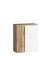 Unterschrank >Paris< in weiß, wotaneiche, MDF - 65x79x35cm (BxHxT)