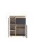 Unterschrank >Paris< in grau/Wotaneiche, MDF - 65x79x35cm (BxHxT)